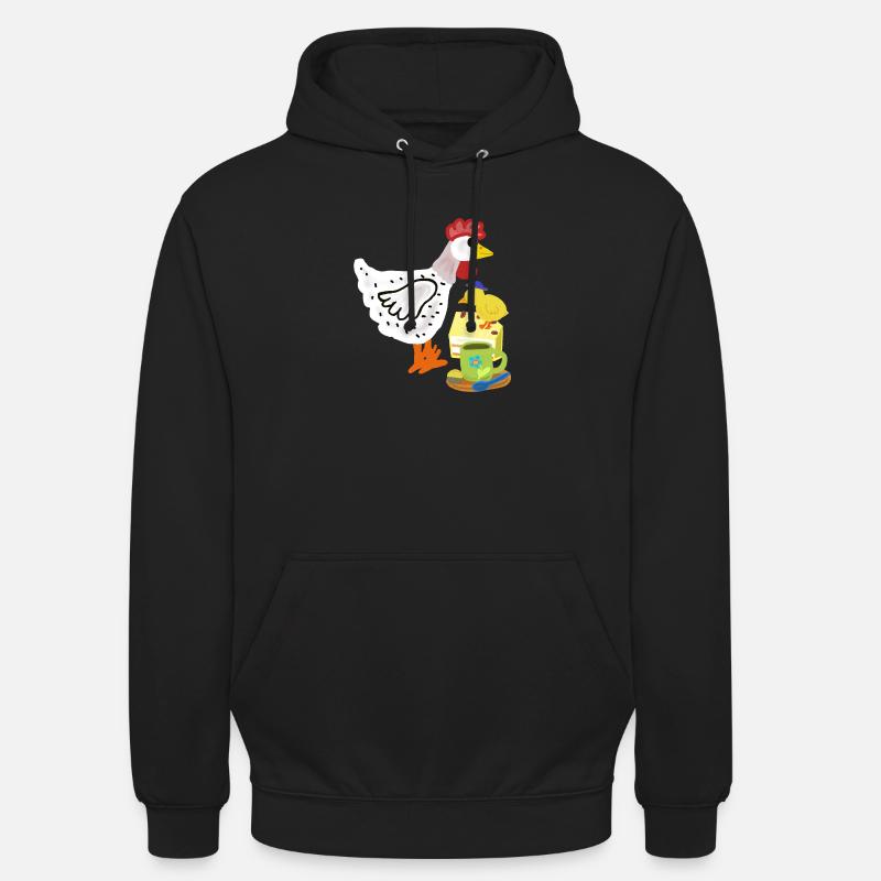 Breakfast Chicken Cake Chick Duo - Unisex Hoodie - black