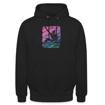 Boulderer Boulder Bouldern - Unisex Hoodie - Schwarz - Vorne - Alina (178cm) & Michal (187cm)