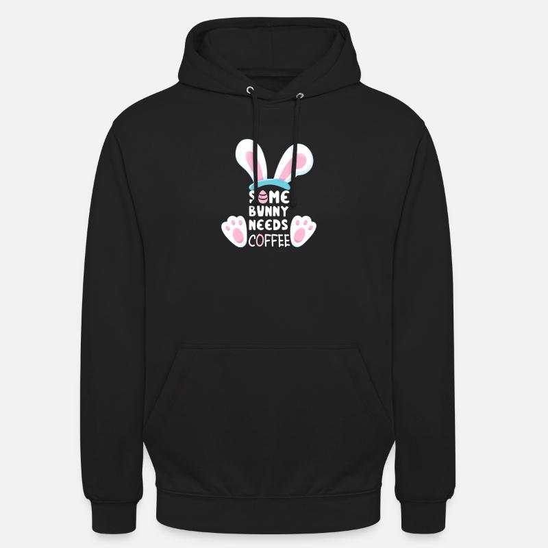 Some Bunny Needs Coffee - Unisex Hoodie - black