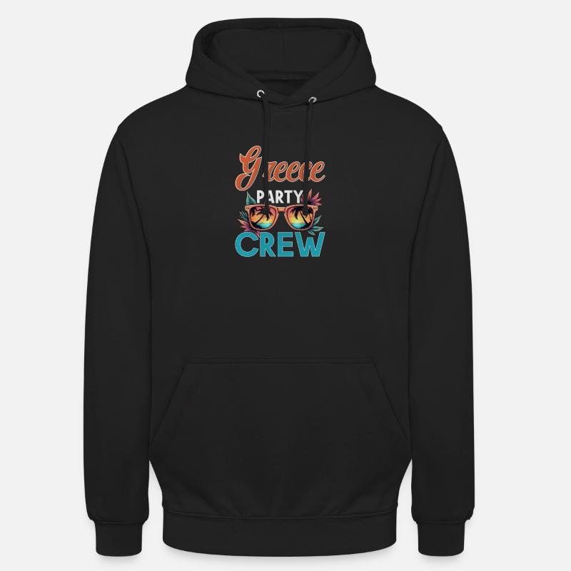 Équipage Grèce - Sweat-shirt à capuche unisexe - noir