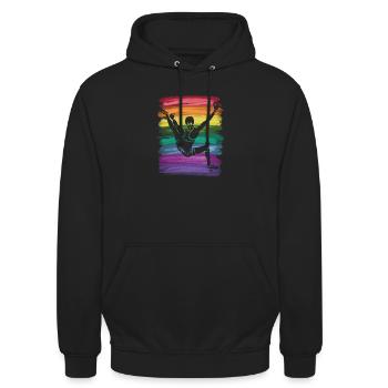 Boulderer Boulder Bouldern - Unisex Hoodie - Schwarz - Vorne - Alina (178cm) & Michal (187cm)