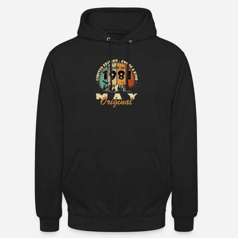 Mai 1981 - mai 1981 - Sweat-shirt à capuche unisexe - noir