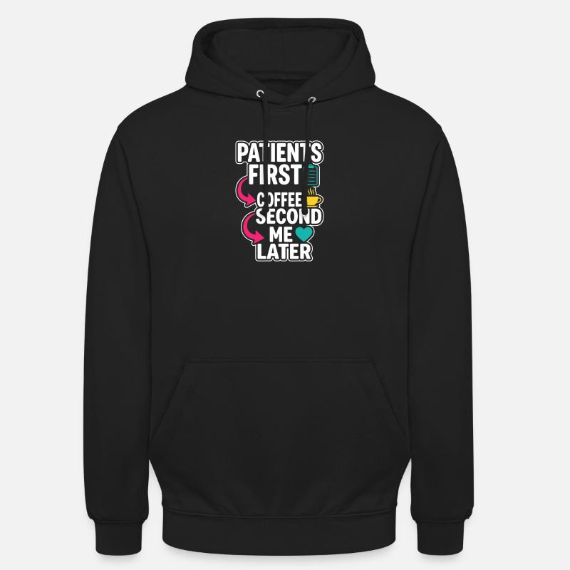 Infirmière de nuit, fatiguée - Sweat-shirt à capuche unisexe - noir