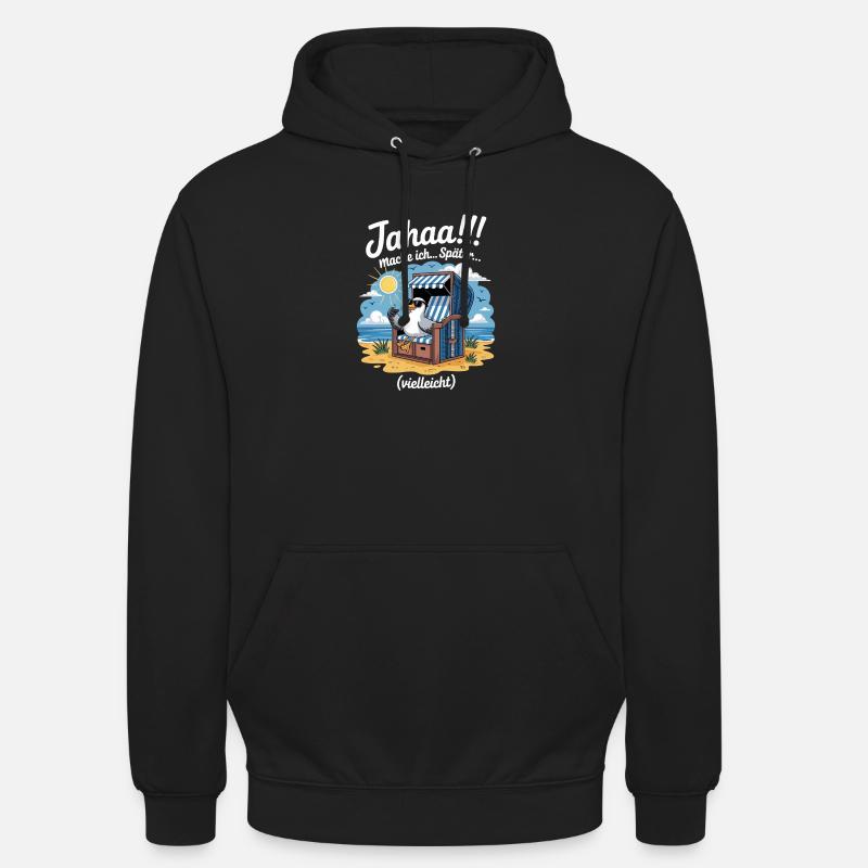  Jahaa mache ich spaeter vielleicht Moewe - Unisex Hoodie - Schwarz