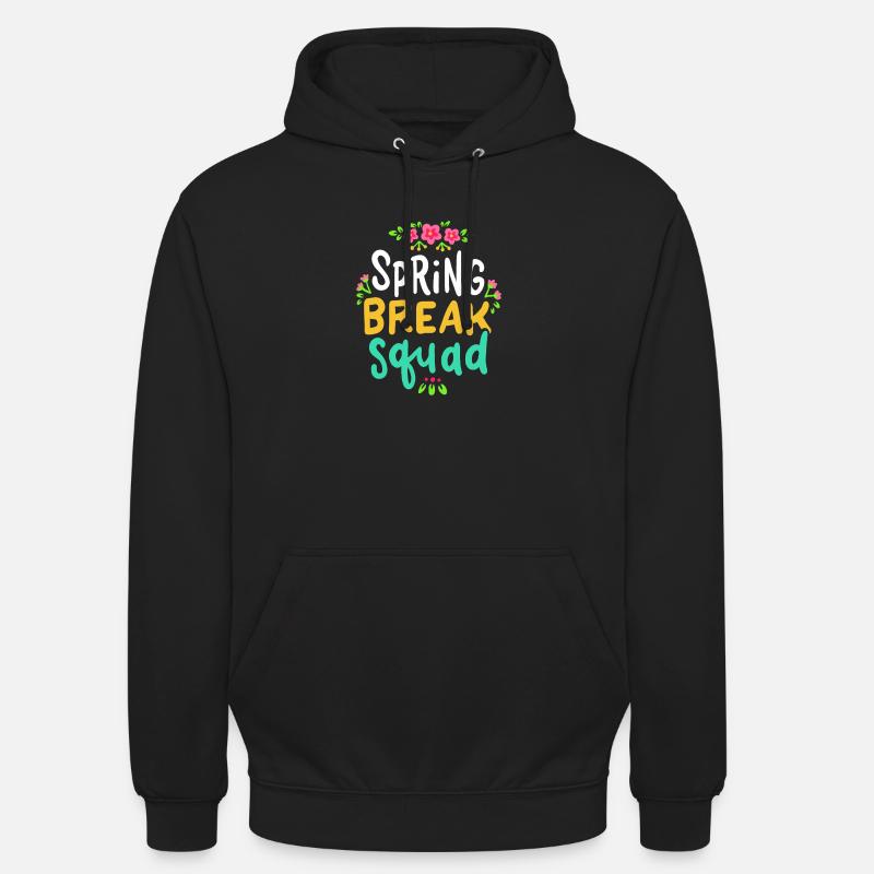 Spring Break Squad Floral - Unisex Hoodie - black