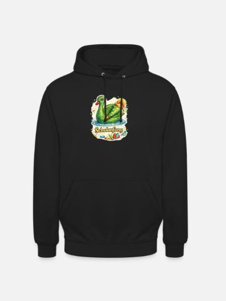 Schulanfang-Schwan mit Geschenk - Unisex Hoodie - Schwarz