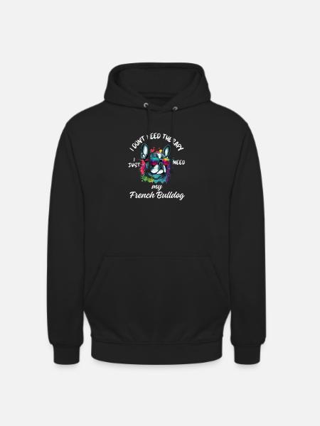 Cooler Französischer Bulldogge - Unisex Hoodie - Schwarz