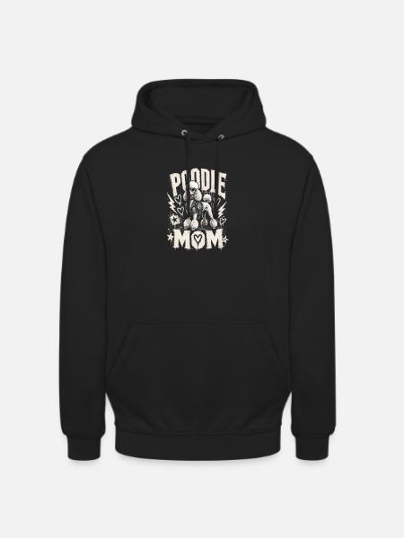 Pudel Mama Motiv mit Herz - Unisex Hoodie - Schwarz