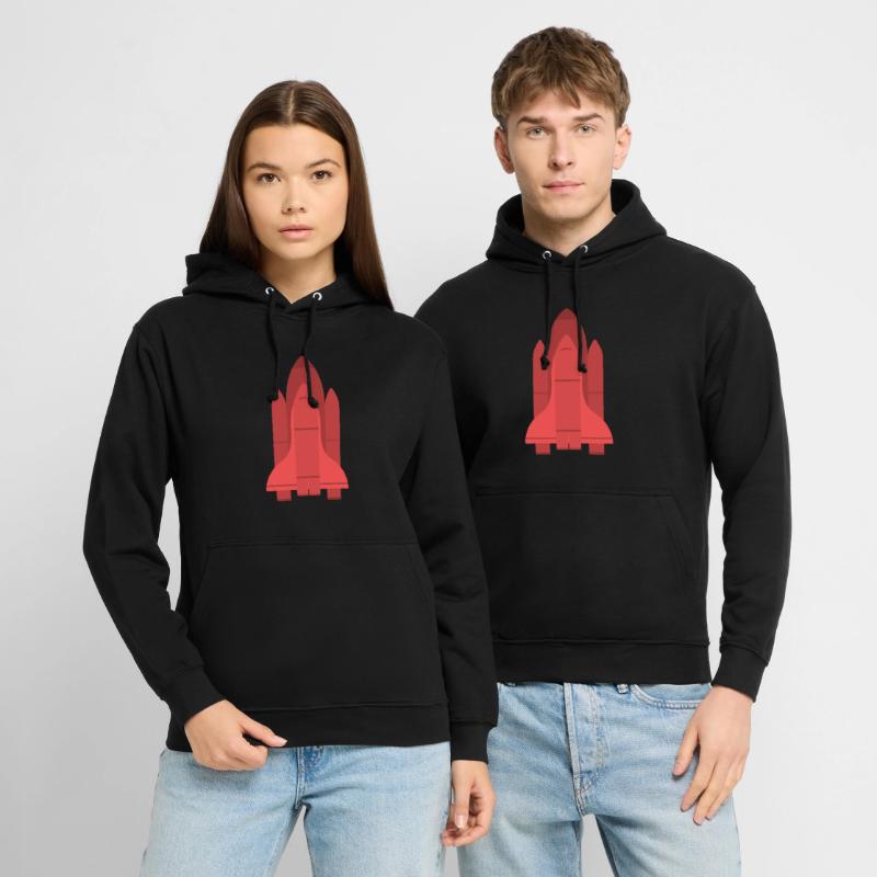 fusée, astronaute, spatial, spatial, spatial Sweat-shirt à capuche unisexe