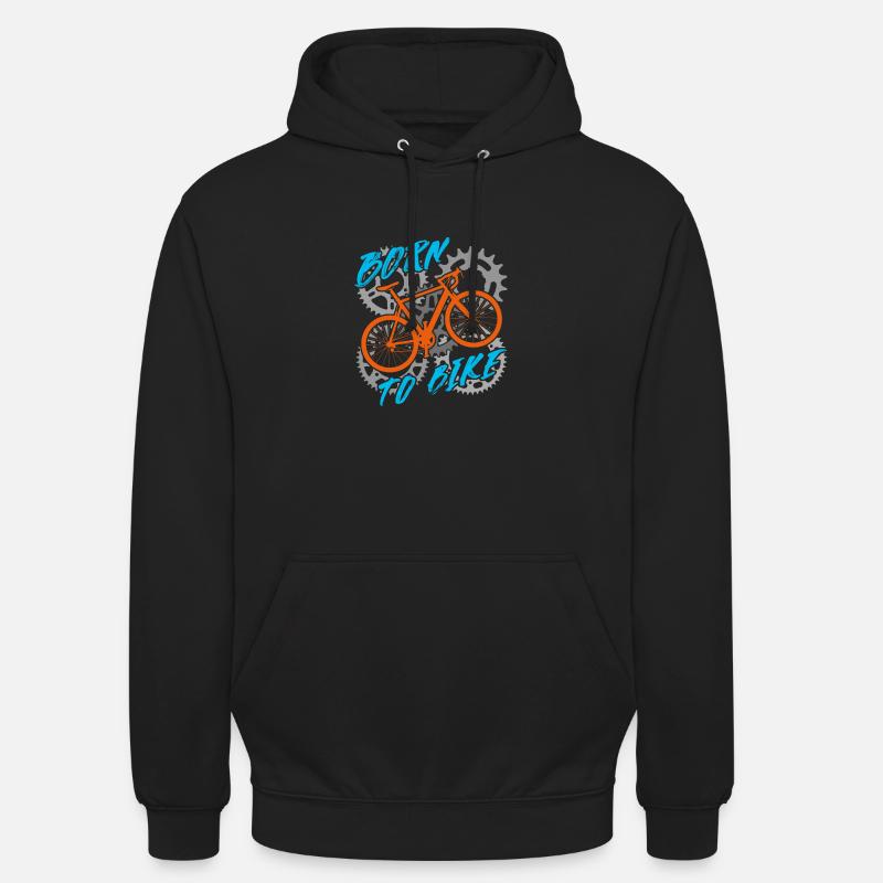 Né pour le cyclisme - Sweat-shirt à capuche unisexe - noir
