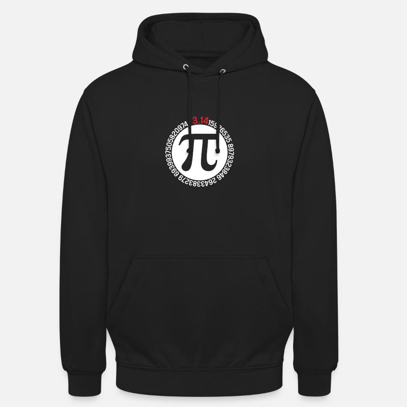 Funny Pi Day Spiral Pi Math for Pi Day 3.14 - Sweat-shirt à capuche unisexe - noir