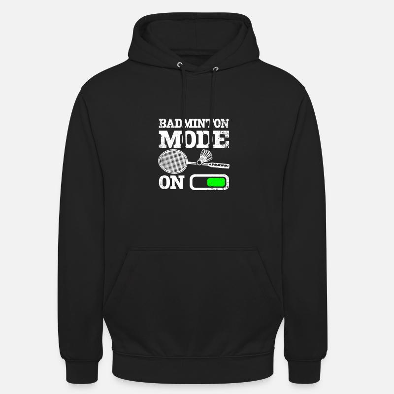 Mode Badminton sportif activé - Sweat-shirt à capuche unisexe - noir