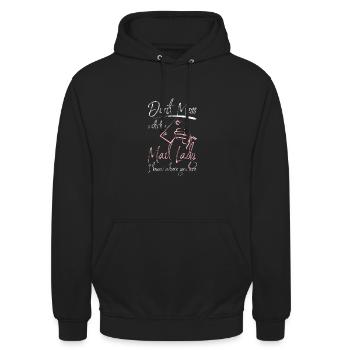 Don't mess with the mail lady, funny mail lady - Unisex Hoodie - Schwarz - Vorne - Alina (178cm) & Michal (187cm)