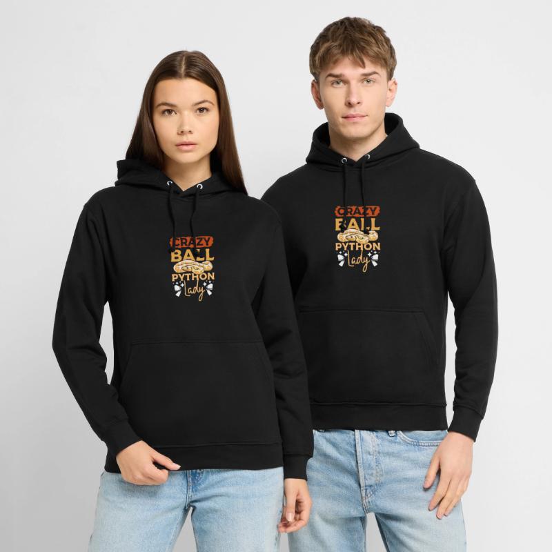 Crazy Ball python lady Unisex Hoodie