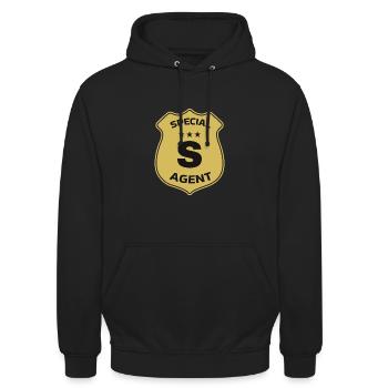 Special Agent S - Unisex Hoodie - Schwarz - Vorne - Alina (178cm) & Michal (187cm)