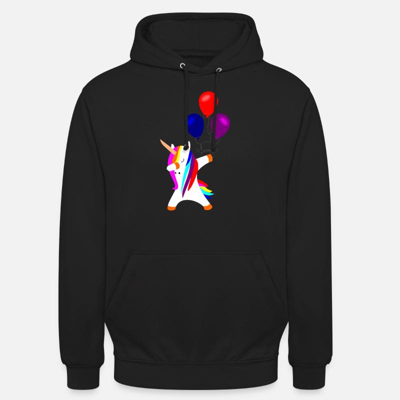 dabbing licorne, dabbing licorne licorne - Sweat-shirt à capuche unisexe - noir