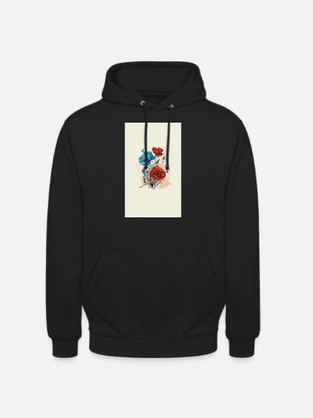 Mohnblumen - Unisex Hoodie - Schwarz