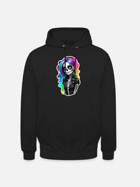 Halloween - Rock & Regenbogen - Unisex Hoodie - Schwarz
