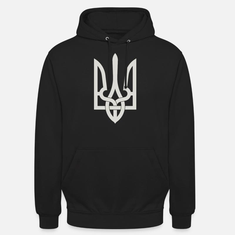 Ukrainian Trident Emblem Artwork - Sweat-shirt à capuche unisexe - noir