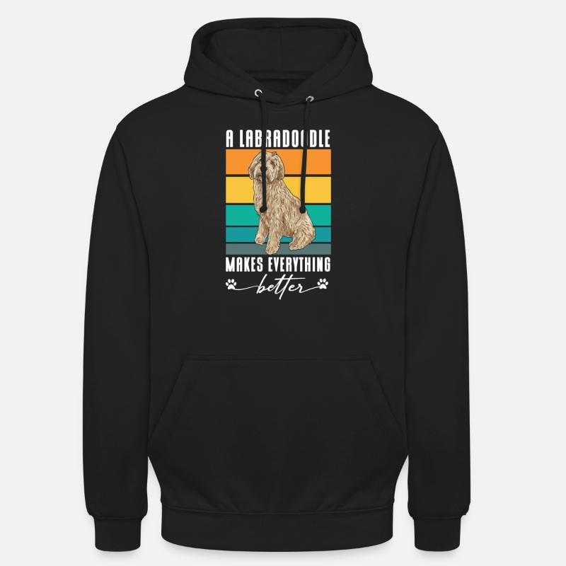 Labradoodle Chien - Sweat-shirt à capuche unisexe - noir