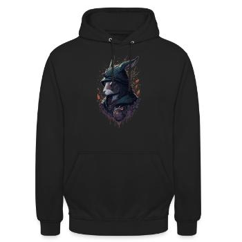 Rabbit Hunter - Unisex Hoodie - Schwarz - Vorne - Alina (178cm) & Michal (187cm)