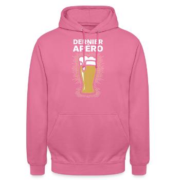 T-Shirt Letzter Apéro – Junggesellenabschied - Unisex Hoodie - Pink - Vorne - Alina (178cm) & Michal (187cm)