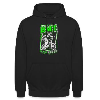 Super cool BMX bike - Bmx Bike - Sweat-shirt à capuche unisexe - noir - Devant - Alina (178cm) & Michal (187cm)