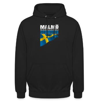 Malmö - Unisex Hoodie - Schwarz - Vorne - Alina (178cm) & Michal (187cm)