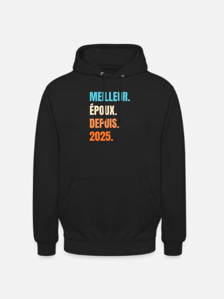 Best Husband Since 2025 Gift Husband - Unisex Hoodie - black