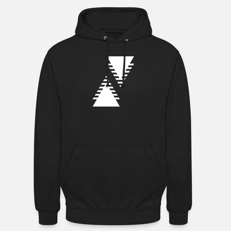 geometric triangles design - Unisex Hoodie - black