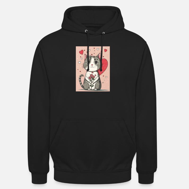 Chat mignon 2023 (Garantie du prix le plus bas) - Sweat-shirt à capuche unisexe - noir