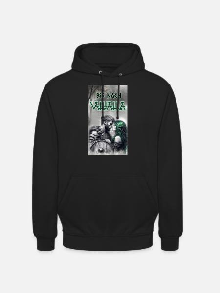 bis nach Walhalla - Unisex Hoodie - Schwarz