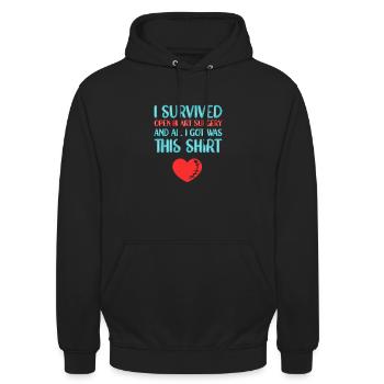 Crise cardiaque Chirurgie cardiaque Chirurgie Hospital - Sweat-shirt à capuche unisexe - noir - Devant - Alina (178cm) & Michal (187cm)