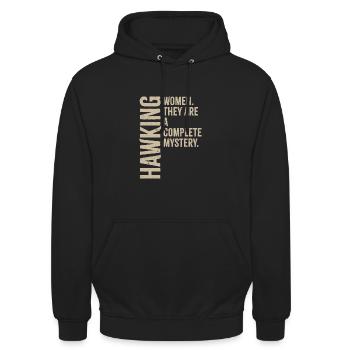 Hawking - Women - Unisex Hoodie - black - Front - Alina (178cm) & Michal (187cm)