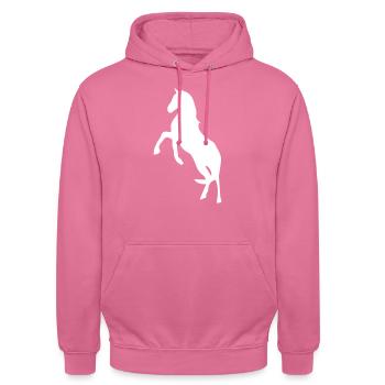 horse - Unisex Hoodie - Pink - Vorne - Alina (178cm) & Michal (187cm)
