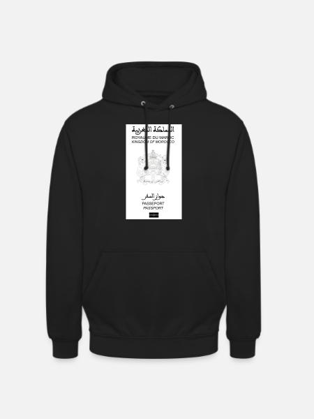 Passeport - Sweat-shirt à capuche unisexe - noir