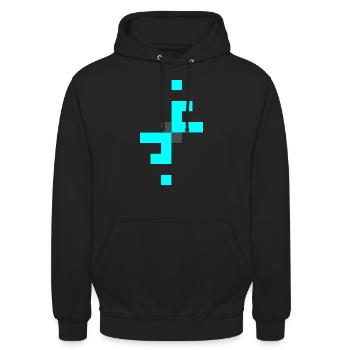 Pixelated Diamond - Unisex Hoodie - black - Front - Alina (178cm) & Michal (187cm)