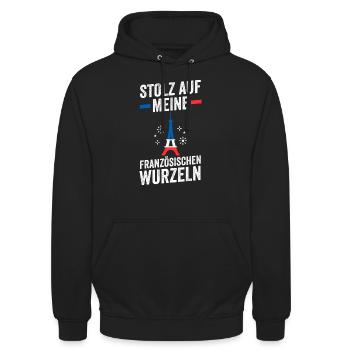 French French France - Unisex Hoodie - black - Front - Alina (178cm) & Michal (187cm)