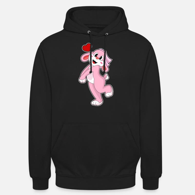 Rabbit Bride Veil Wedding - Unisex Hoodie - black