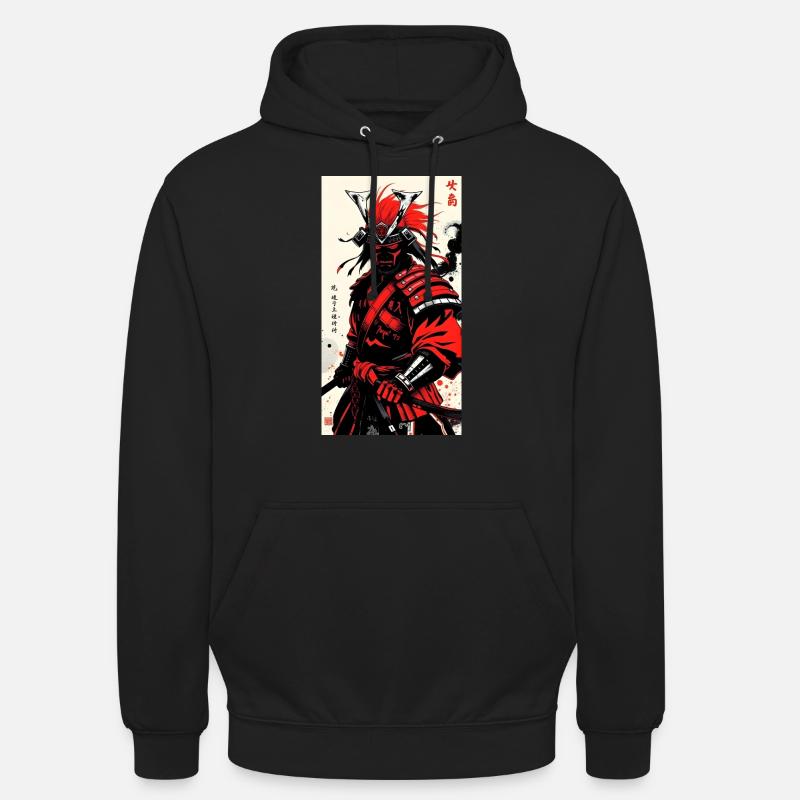 Samurai Red Dragon - Unisex Hoodie - Schwarz