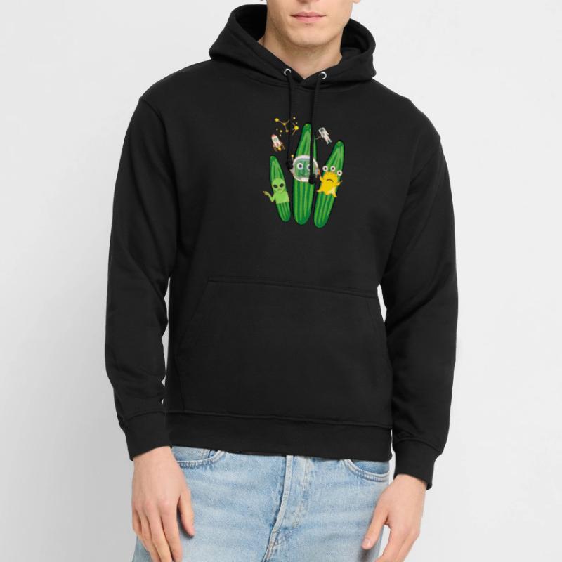 Trio de concombre,Concombre,Concombre,Concombre,Concombre,Concombre,Espace, Alien Sweat-shirt à capuche unisexe