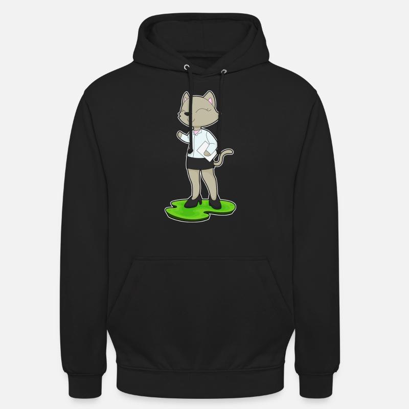 Note du secrétaire Cat - Sweat-shirt à capuche unisexe - noir