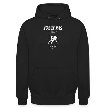 J peux pas j ai mma - Sweat-shirt à capuche unisexe - noir - Devant - Alina (178cm) & Michal (187cm)