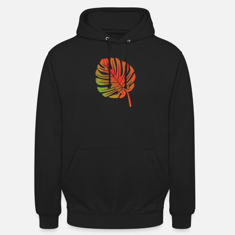 Feuille d’une plante - Sweat-shirt à capuche unisexe - noir