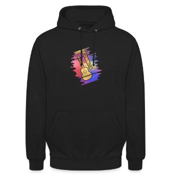 Guitar Connor - Unisex Hoodie - black - Front - Alina (178cm) & Michal (187cm)