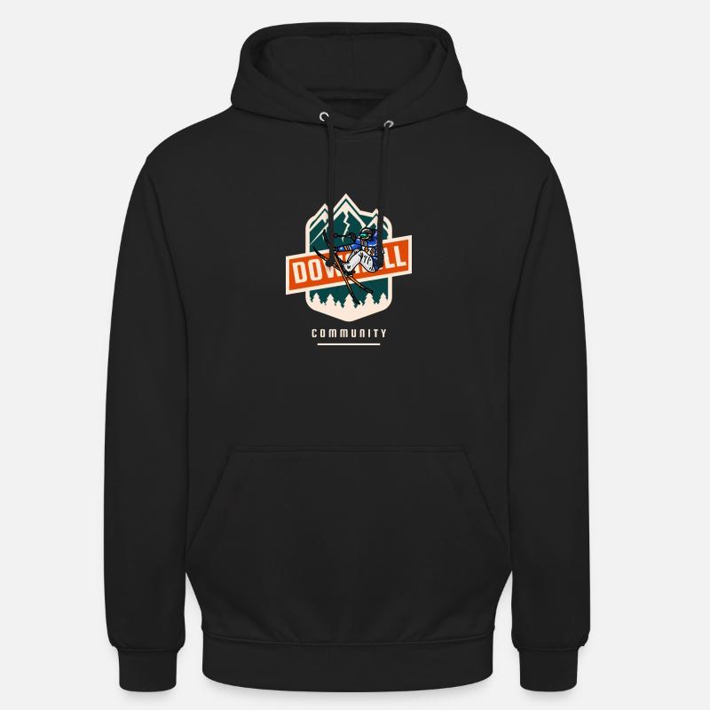 Cascade de ski alpin freestyle - Sweat-shirt à capuche unisexe - noir