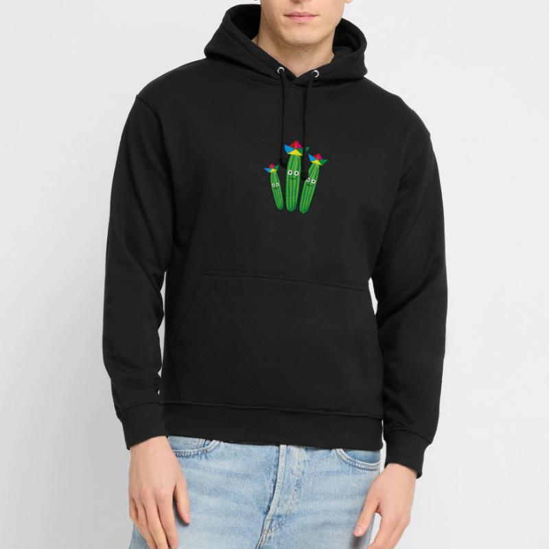 Trio de concombre,Concombre,Concombre,Concombre,Concombre,Concombre,Chapeau, Navire Sweat-shirt à capuche unisexe