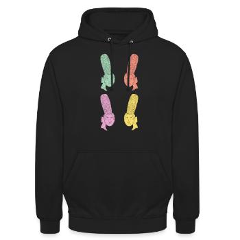 Bigoud power - Sweat-shirt à capuche unisexe - noir - Devant - Alina (178cm) & Michal (187cm)