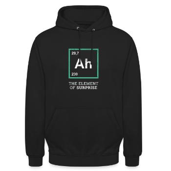 Ah the element of surprise – GREEN - Unisex Hoodie - black - Front - Alina (178cm) & Michal (187cm)