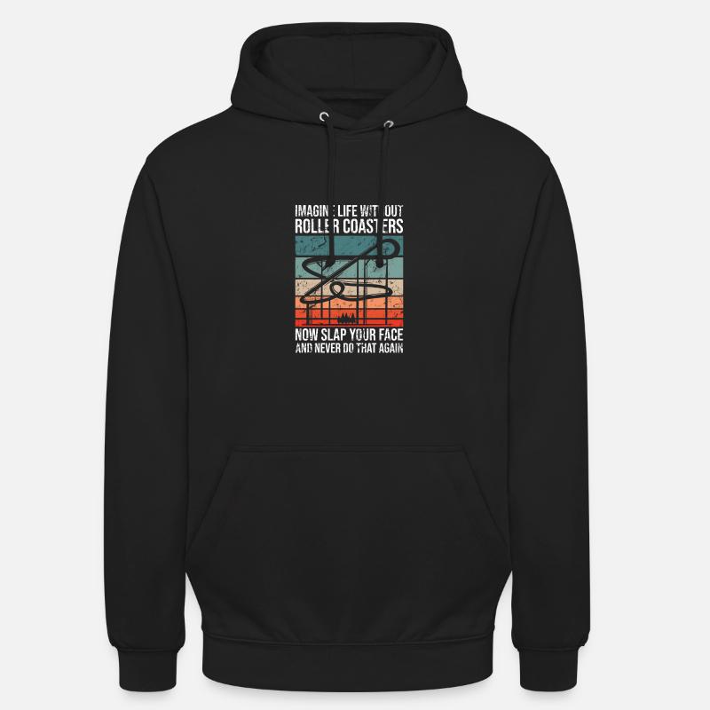 Parc d’attractions Roller Coaster - Sweat-shirt à capuche unisexe - noir